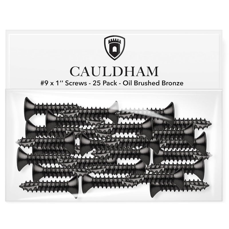 CAULDHAM Store Oil Rubbed Bronze Wood Screws #9 x 1 Inch for Door Hinges - 25 Pack - Image 2